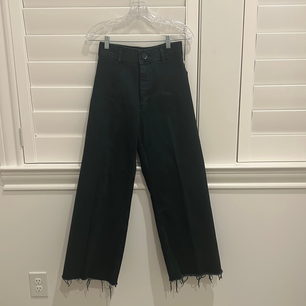 dark green zara marine jeans size 6